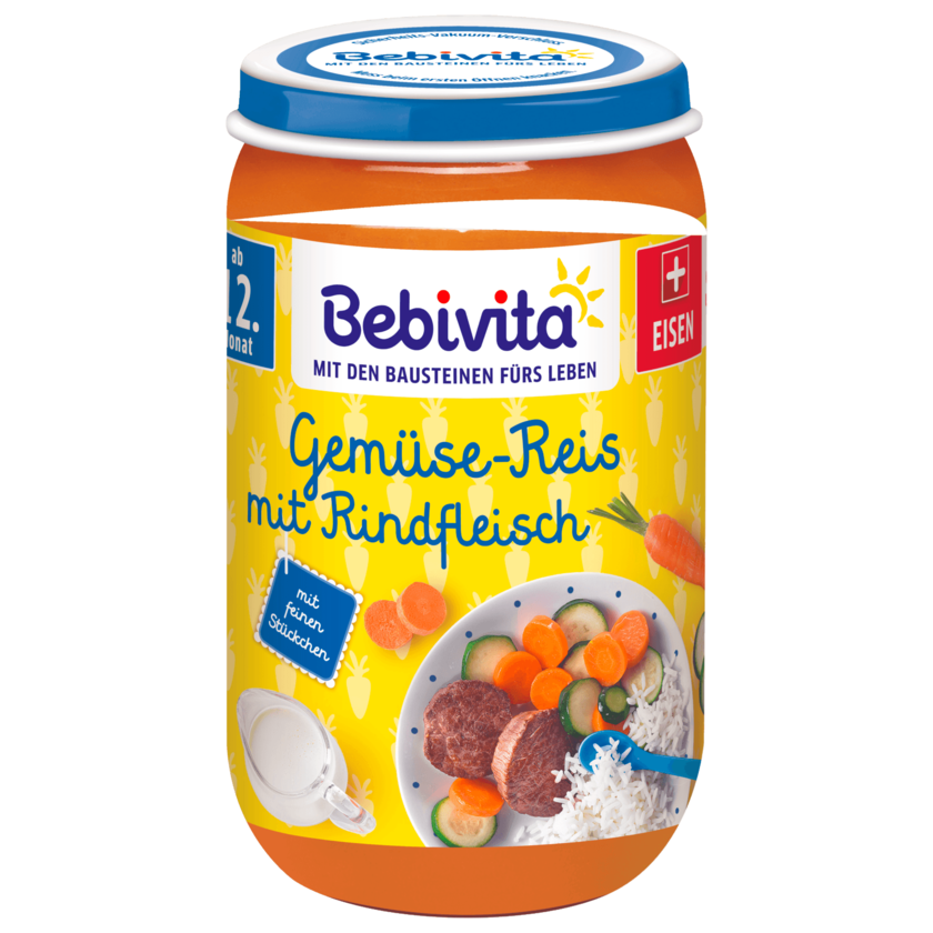 Bebivita Gemüse-Reis mit Rindfleisch 250g